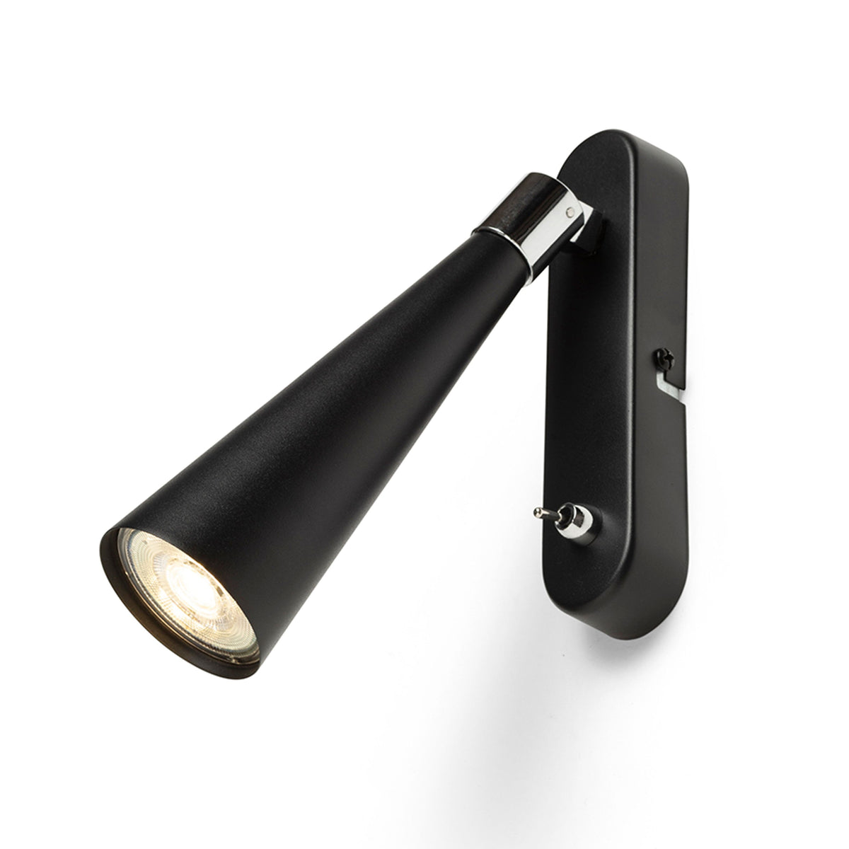 RENDL spotlight ALEXIS wall black chrome 230V LED GU10 5W R14467 2