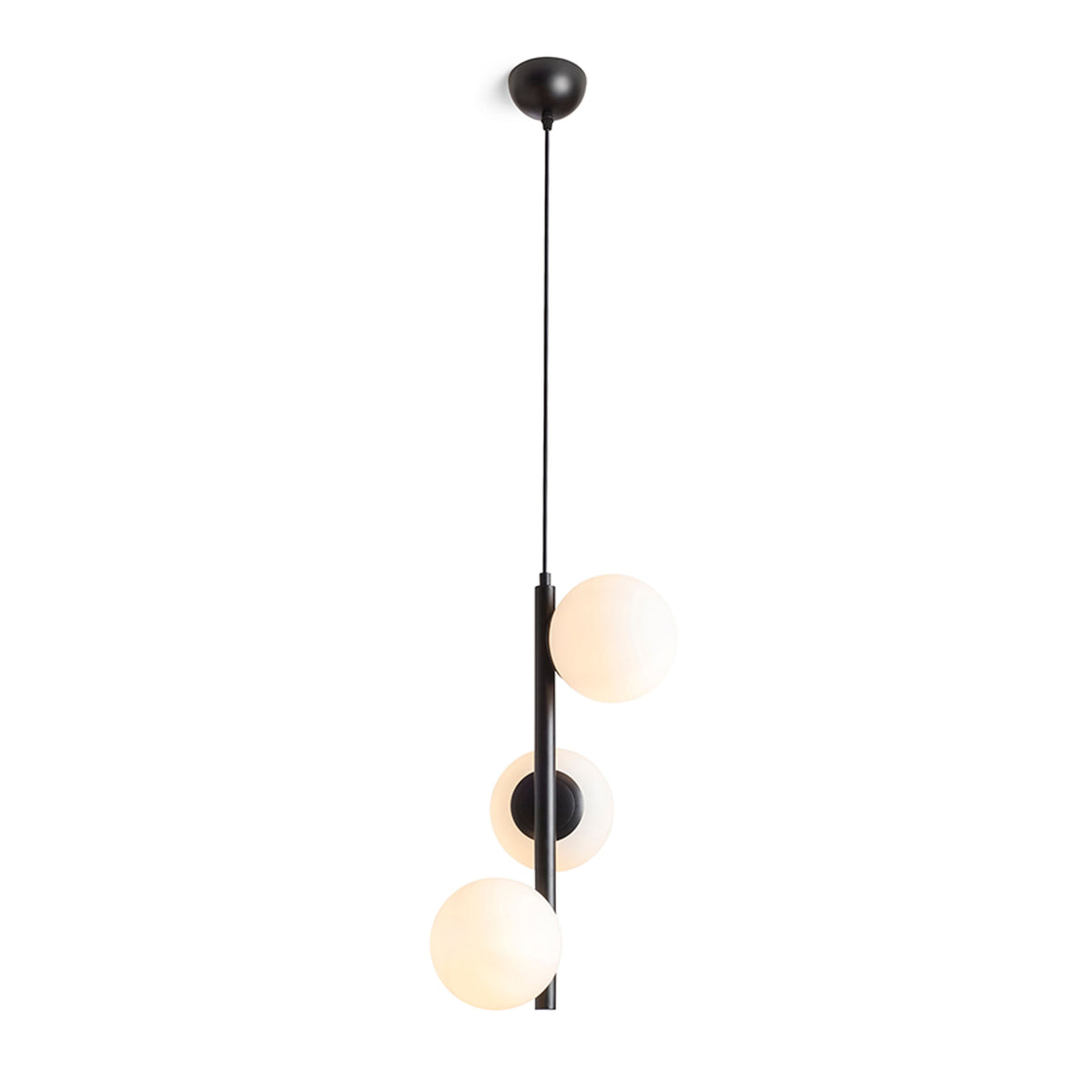 RENDL pendant lamp ETHERIA pendant black opal-colored glass 230V LED E27 3x11W R14484 9