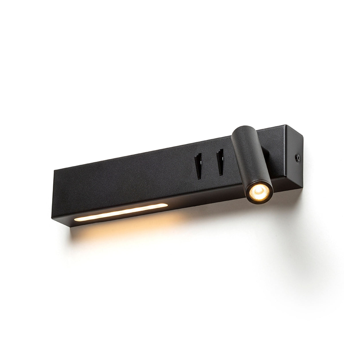 RENDL spotlight ODEON wall with backlighting black  230V LED 8+3W 30°  3000K R14524 1