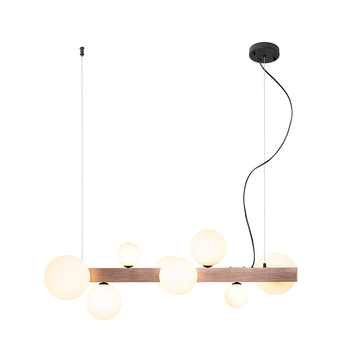 RENDL pendant lamp KASSANDRA pendant opal-colored glass/brushed bronze 230V G9 8x6W R14554 12