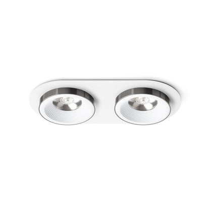 RENDL recessed light SHARM R II recessed white black chrome 230V LED 2x10W 24° 3000K R14571 1