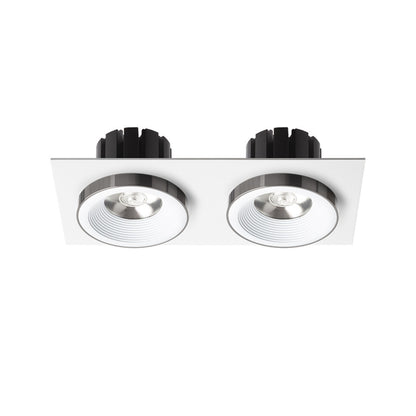 RENDL recessed light SHARM SQ II recessed white black chrome 230V LED 2x10W 24° 3000K R14583 2