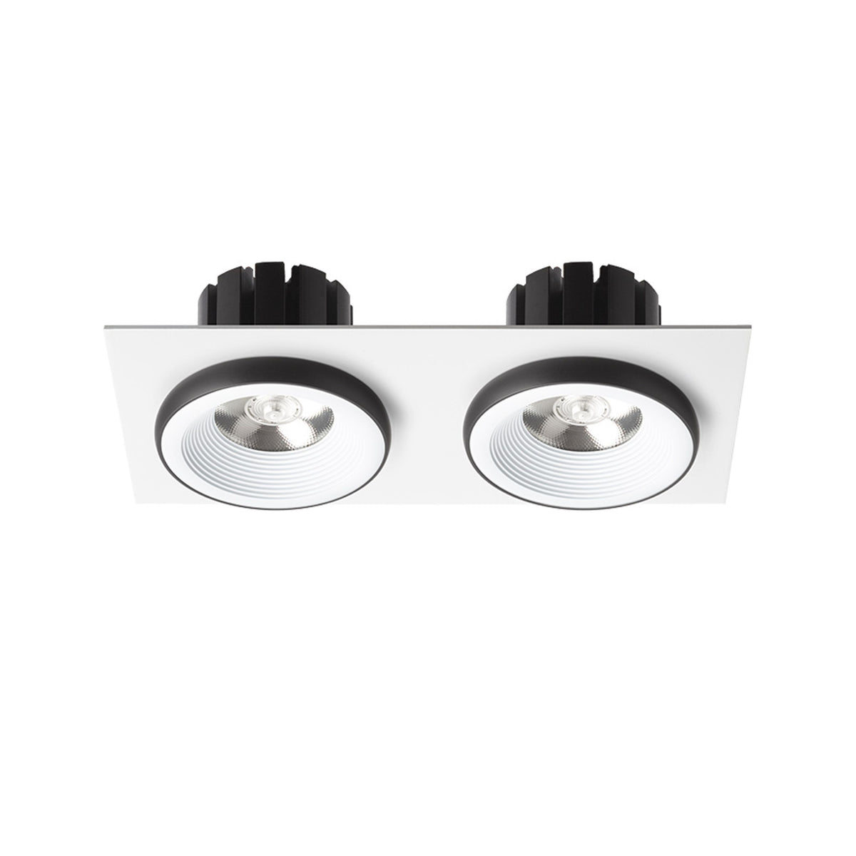 RENDL recessed light SHARM SQ II recessed white/black 230V LED 2x10W 24° 3000K R14584 2
