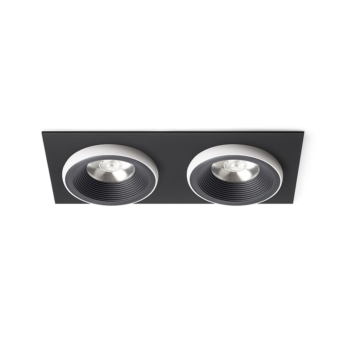 RENDL recessed light SHARM SQ II recessed black/white 230V LED 2x10W 24° 3000K R14585 1