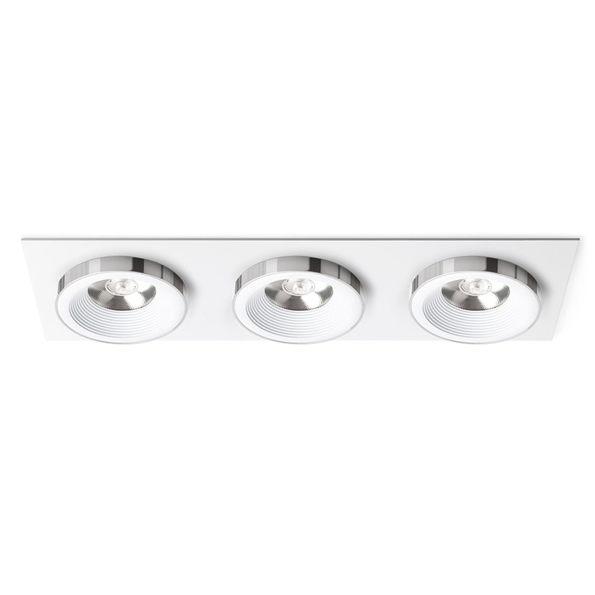 RENDL recessed light SHARM SQ III recessed white chrome 230V LED 3x10W 24° 3000K R14586 1