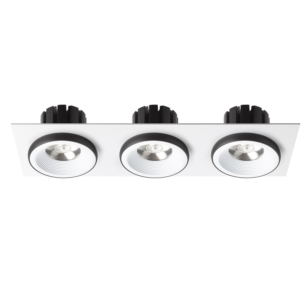 RENDL recessed light SHARM SQ III recessed white/black 230V LED 3x10W 24° 3000K R14588 2