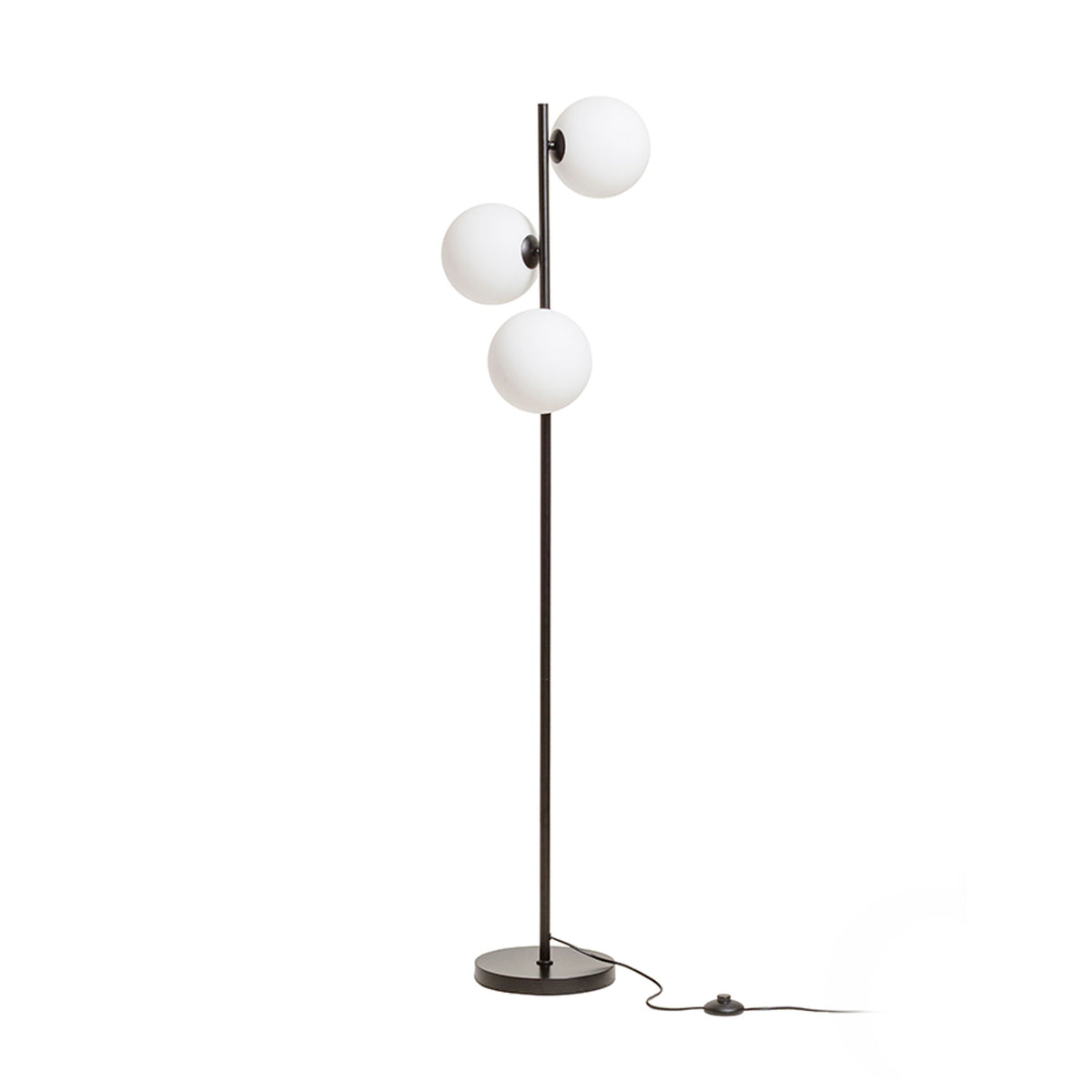 RENDL floor lamp ETHERIA floor black opal-colored glass 230V LED G9 3x7W R14593 1