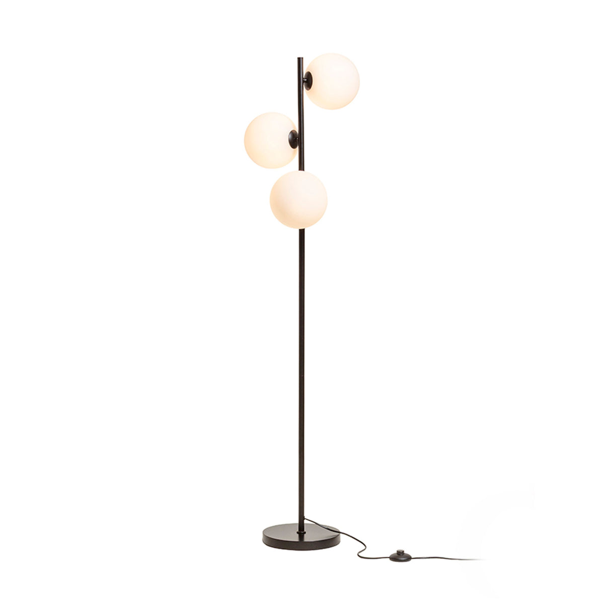 RENDL floor lamp ETHERIA floor black opal-colored glass 230V LED G9 3x7W R14593 5