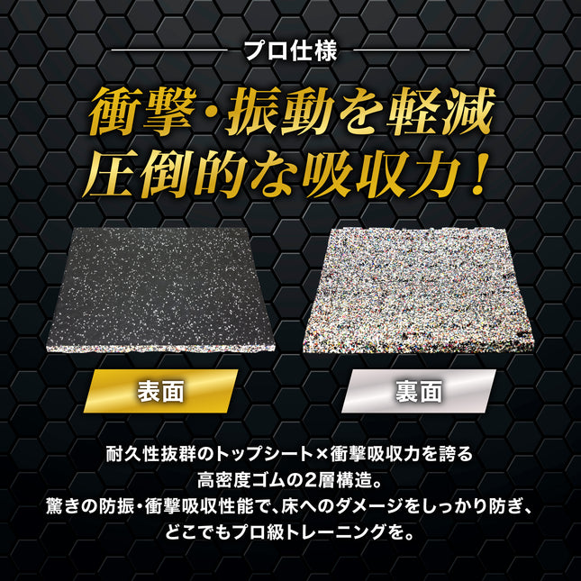ジム用ゴムマット 100cm角 25mm